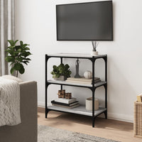 Thumbnail for Bücherregal Grau Sonoma 60x33x70,5 cm Holzwerkstoff und Stahl