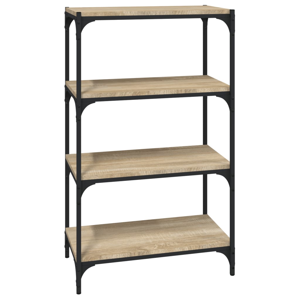 Bücherregal Sonoma-Eiche 60x33x100 cm Holzwerkstoff und Stahl