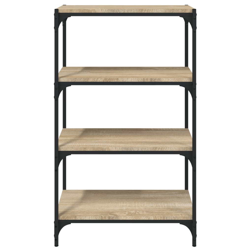 Bücherregal Sonoma-Eiche 60x33x100 cm Holzwerkstoff und Stahl