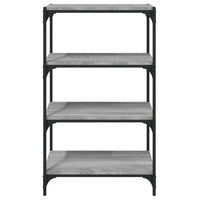 Thumbnail for Bücherregal Grau Sonoma 60x33x100 cm Holzwerkstoff und Stahl