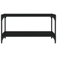 Thumbnail for TV-Schrank Schwarz 80x33x41 cm Holzwerkstoff und Stahl