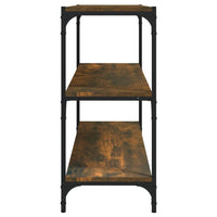 Thumbnail for Bücherregal Räuchereiche 80x33x70,5 cm Holzwerkstoff und Stahl