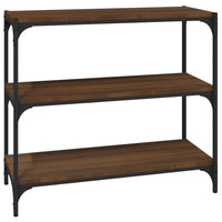 Thumbnail for Bücherregal Braun Eichen-Optik 80x33x70,5cm Holzwerkstoff Stahl