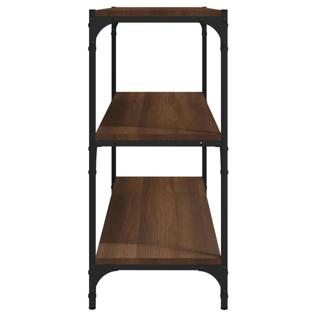 Bücherregal Braun Eichen-Optik 80x33x70,5cm Holzwerkstoff Stahl