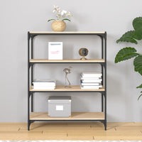 Thumbnail for Bücherregal Sonoma-Eiche 80x33x100 cm Holzwerkstoff und Stahl