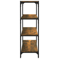Thumbnail for Bücherregal Räuchereiche 80x33x100 cm Holzwerkstoff und Stahl