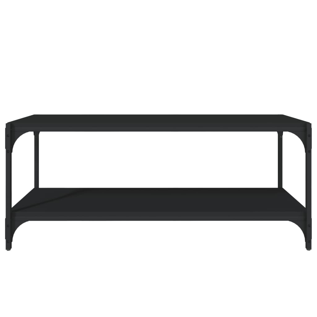 TV-Schrank Schwarz 100x33x41 cm Holzwerkstoff und Stahl