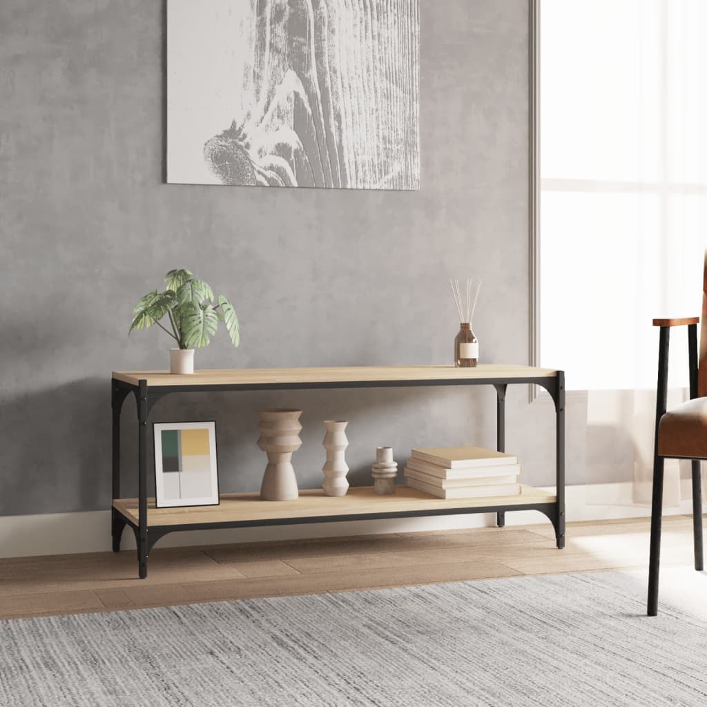 TV-Schrank Sonoma-Eiche 100x33x41 cm Holzwerkstoff und Stahl