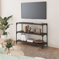 Thumbnail for Bücherregal Schwarz 100x33x70,5 cm Holzwerkstoff und Stahl