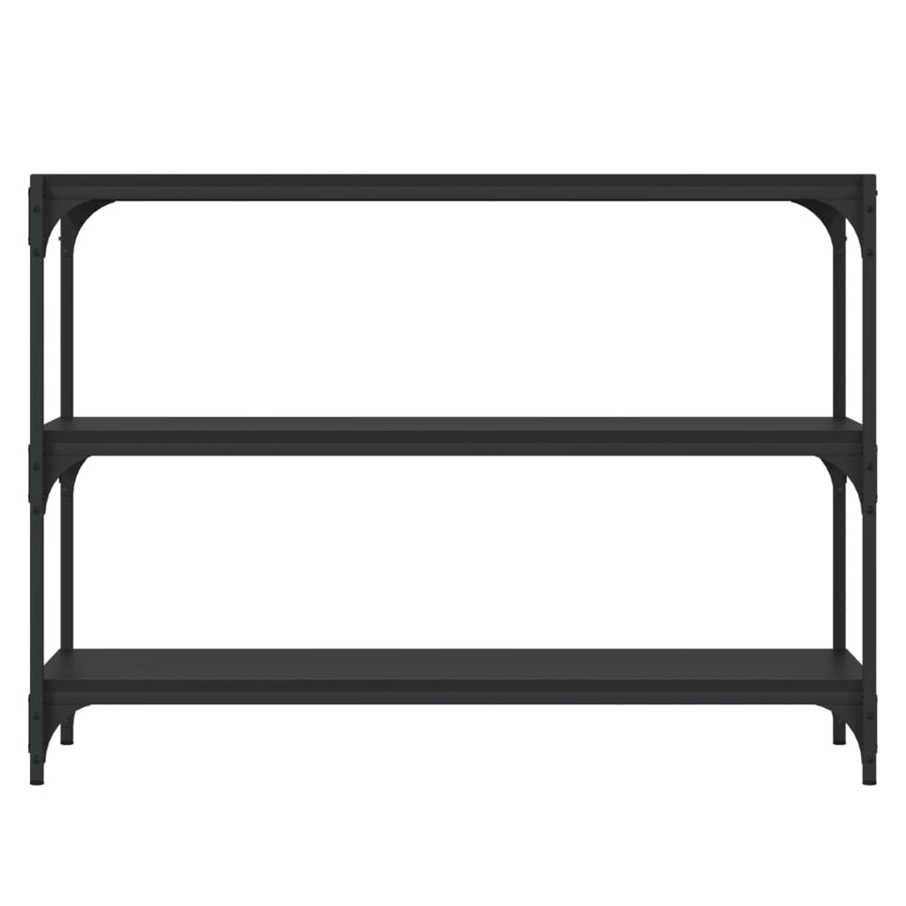 Bücherregal Schwarz 100x33x70,5 cm Holzwerkstoff und Stahl