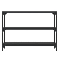 Thumbnail for Bücherregal Schwarz 100x33x70,5 cm Holzwerkstoff und Stahl