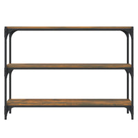 Thumbnail for Bücherregal Räuchereiche 100x33x70,5 cm Holzwerkstoff und Stahl