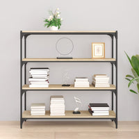 Thumbnail for Bücherregal Sonoma-Eiche 100x33x100 cm Holzwerkstoff und Stahl