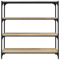 Thumbnail for Bücherregal Sonoma-Eiche 100x33x100 cm Holzwerkstoff und Stahl