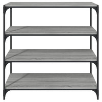 Thumbnail for Bücherregal Grau Sonoma 100x33x100 cm Holzwerkstoff und Stahl
