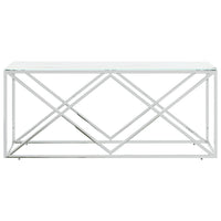Thumbnail for Couchtisch 110x45x45 cm Edelstahl und Glas