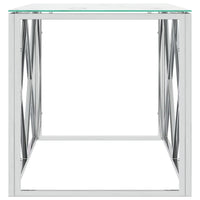 Thumbnail for Couchtisch 110x45x45 cm Edelstahl und Glas