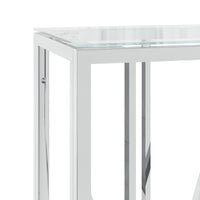 Thumbnail for Konsolentisch 110x30x70 cm Edelstahl und Glas