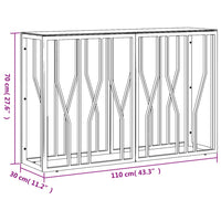 Thumbnail for Konsolentisch Silbern 110x30x70 cm Edelstahl und Glas