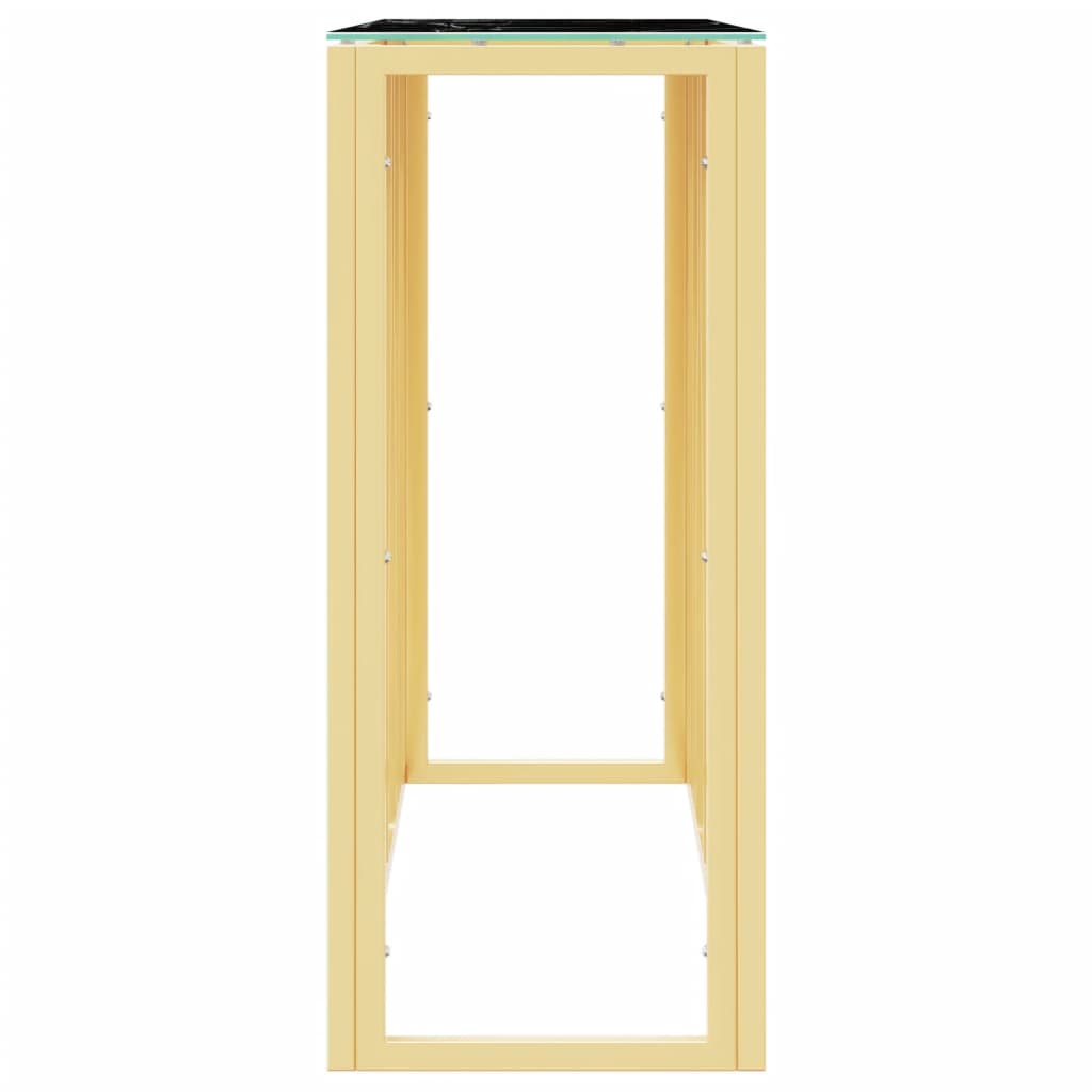 Konsolentisch Golden 110x30x70 cm Edelstahl und Glas