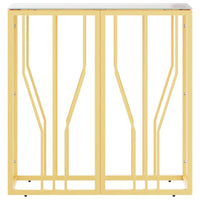 Thumbnail for Konsolentisch Golden 70x30x70 cm Edelstahl und Glas