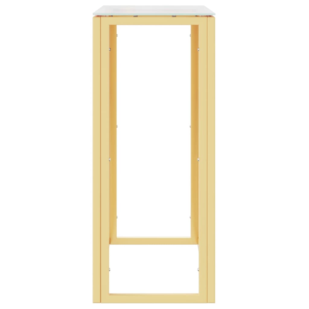 Konsolentisch Golden 70x30x70 cm Edelstahl und Glas