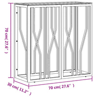 Thumbnail for Konsolentisch Silbern 70x30x70 cm Edelstahl und Glas