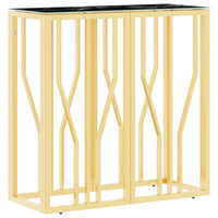 Thumbnail for Konsolentisch Golden 70x30x70 cm Edelstahl und Glas