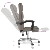 Thumbnail for Bürostuhl mit Liegefunktion Taupe Stoff