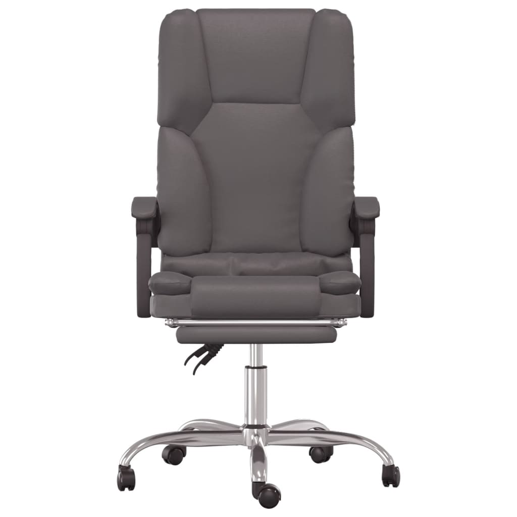 Bürostuhl mit Massagefunktion Grau Kunstleder