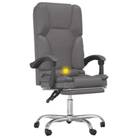 Thumbnail for Bürostuhl mit Massagefunktion Grau Kunstleder