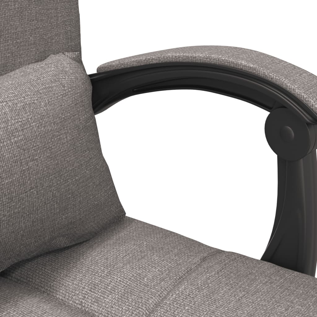 Bürostuhl mit Massagefunktion Taupe Stoff