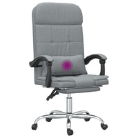 Thumbnail for Bürostuhl mit Massagefunktion Hellgrau Stoff