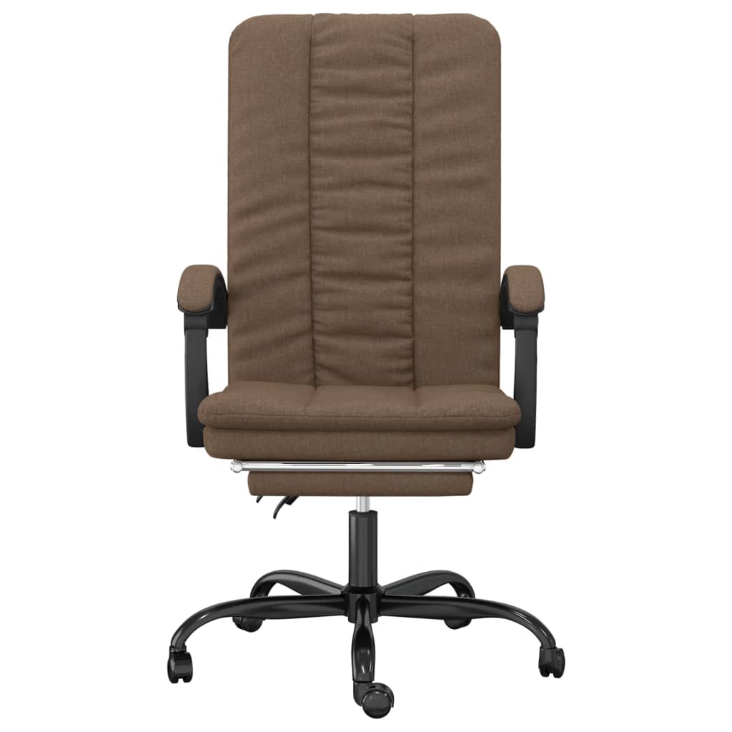 Bürostuhl mit Liegefunktion Braun Stoff