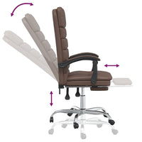 Thumbnail for Bürostuhl mit Massagefunktion Braun Kunstleder