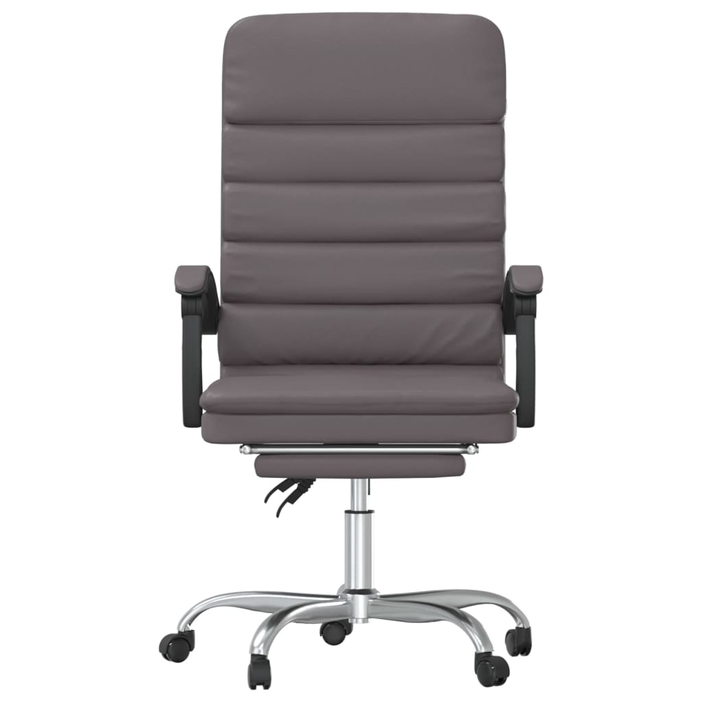 Bürostuhl mit Massagefunktion Grau Kunstleder