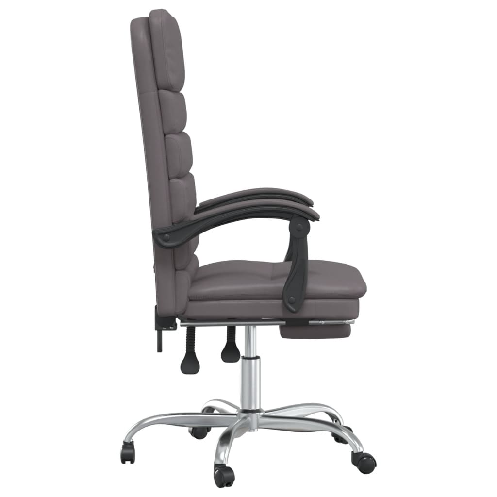 Bürostuhl mit Massagefunktion Grau Kunstleder