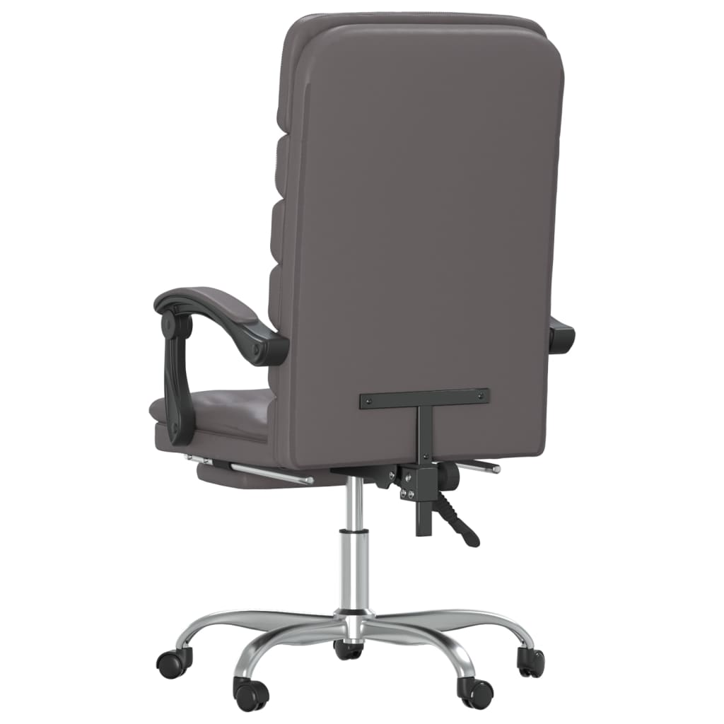 Bürostuhl mit Massagefunktion Grau Kunstleder