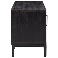 Thumbnail for TV-Schrank Schwarz 90x30x40 cm Massivholz Kiefer Recycelt