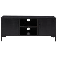 Thumbnail for TV-Schrank Schwarz 110x35x48 cm Massivholz Kiefer Recycelt