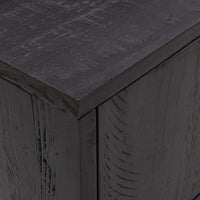 Thumbnail for TV-Schrank Schwarz 110x35x48 cm Massivholz Kiefer Recycelt