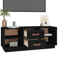 Thumbnail for TV-Schrank Schwarz 100x34x40 cm Massivholz Kiefer