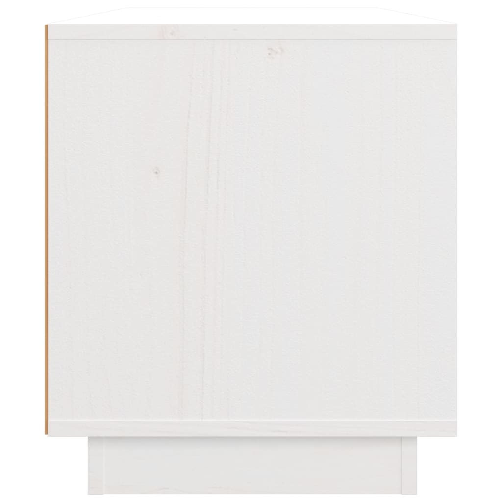 TV-Schrank Weiß 80x34x40 cm Massivholz Kiefer