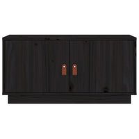 Thumbnail for TV-Schrank Schwarz 80x34x40 cm Massivholz Kiefer