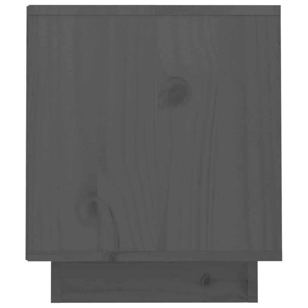 TV-Schrank Grau 70x34x40 cm Massivholz Kiefer