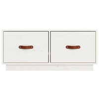 Thumbnail for TV-Schrank Weiß 80x34x35 cm Massivholz Kiefer