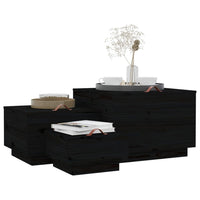 Thumbnail for Aufbewahrungsboxen mit Deckeln 3 Stk. Schwarz Massivholz Kiefer