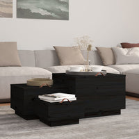 Thumbnail for Aufbewahrungsboxen mit Deckeln 3 Stk. Schwarz Massivholz Kiefer