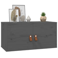 Thumbnail for Wandschrank Grau 60x30x30 cm Massivholz Kiefer