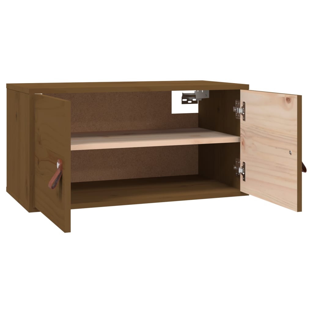 Wandschrank Honigbraun 60x30x30 cm Massivholz Kiefer